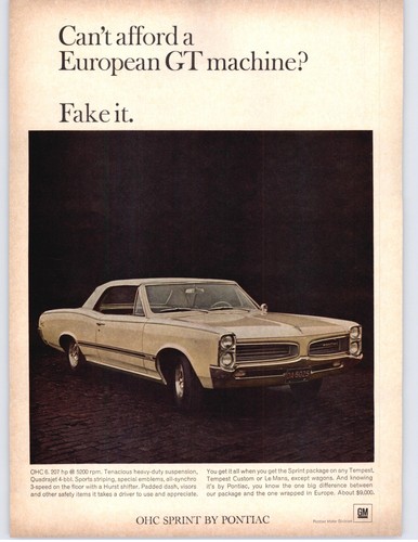 1966 pontiac ohc - 1966, sprint