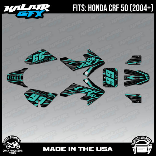 Graphics kit for honda crf50 - graphics,