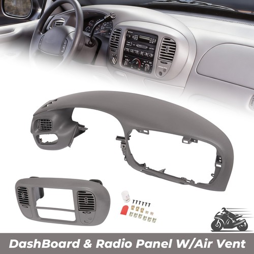 Gray dashboard radio panel - &,