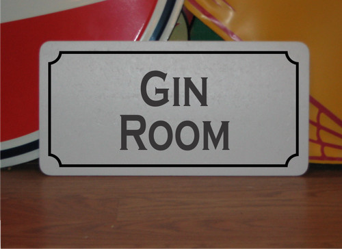 Gin room metal sign - metal,