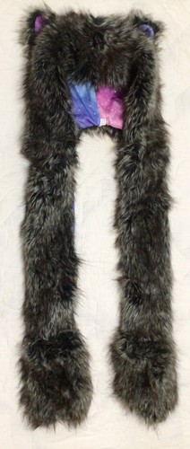 Gloworks faux fur wolf hood - fur,