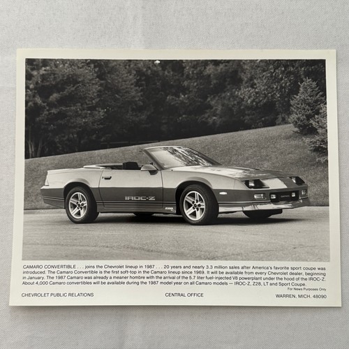 1987 chevrolet camaro - camaro, z