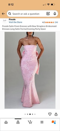 Pink strapless prom - pink,