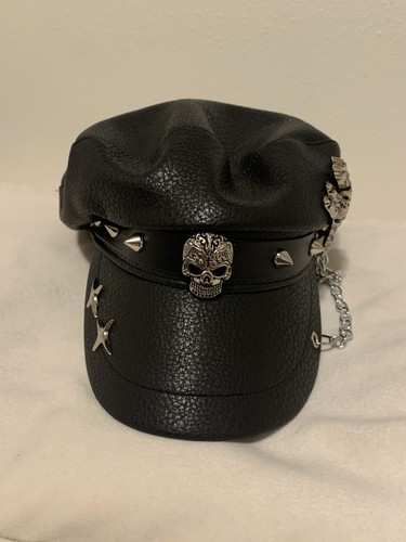 Black faux leather pirate - leather,