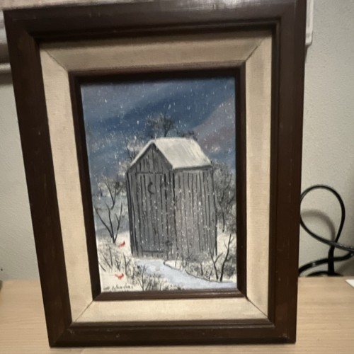 Acrylic painting winter - acrylic,