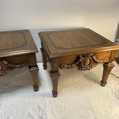 Beautiful pair ornate wood - of,