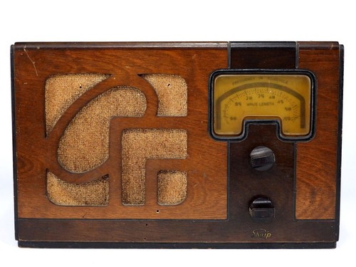 Sharp vacuum tube radio - vacuum,