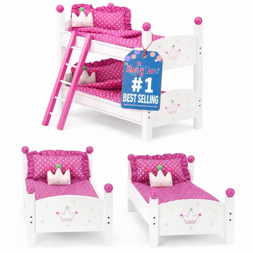 Doll twin white - 18", bunk