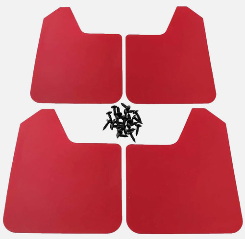 Red rally mud flaps mudguards - rally,
