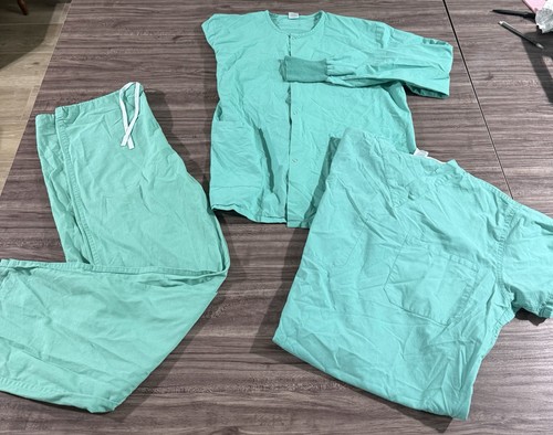 Unisex 3pcgreen scrub set - unisex, set/s