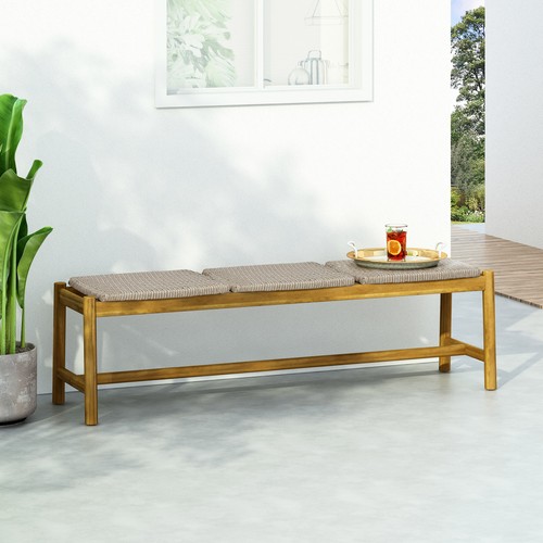 Rustic acacia wood seater - rustic,
