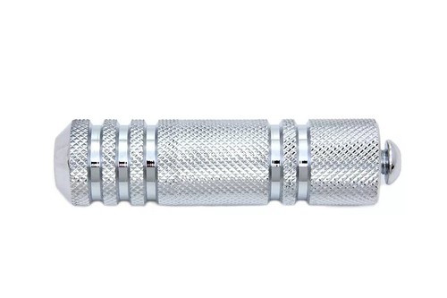 Chrome knurled five - chrome, grooved