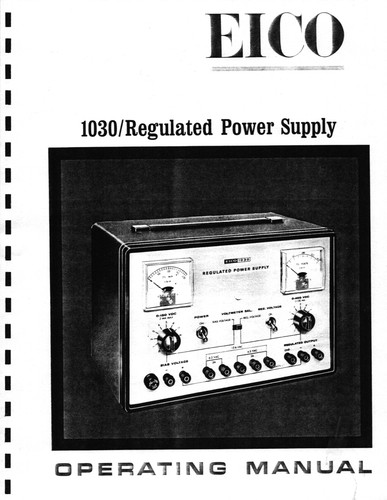 Eico model 1030 regulated - eico,