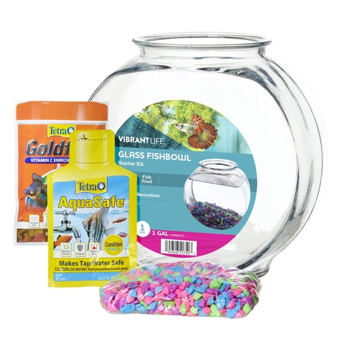Gallon glass fish bowl - glass,