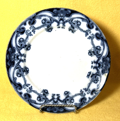 Antique flow blue plate - antique,