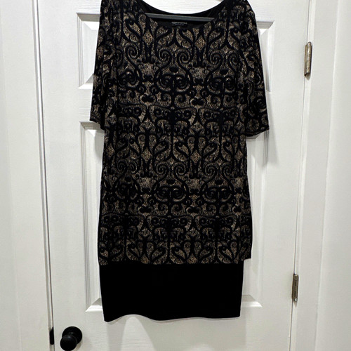 Knit sheath dress featuring