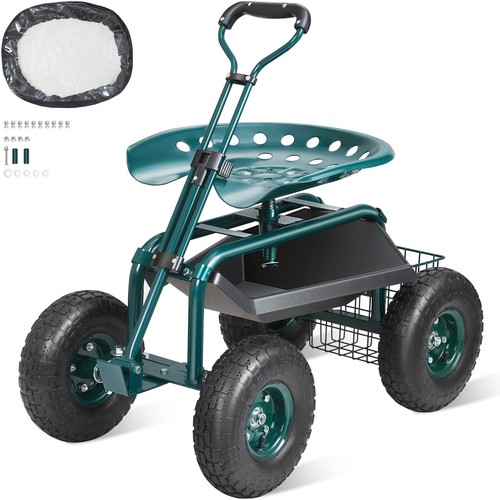 Rolling garden cart with seat - rolling,