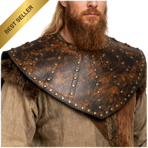 Vow viking leather gorget - viking,