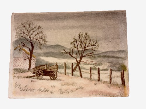 Vintage scenic needle point - vintage,