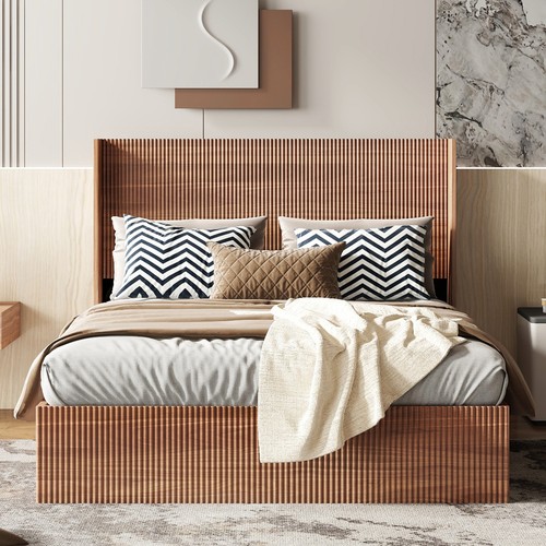 Bed frame with a - bed,