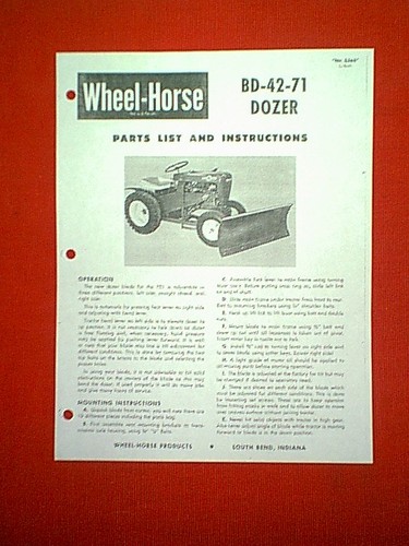 Wheel horse tractor dozer - horse,