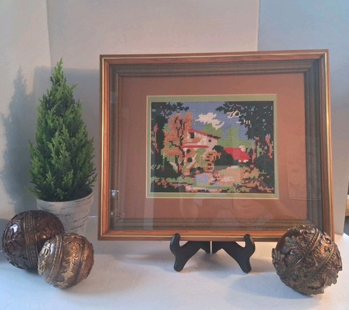 Vtg 1970 needlepoint royal - 1970's, needlepoint;?royal