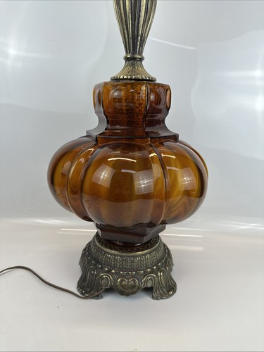 Vintage mcm amber glass - amber,