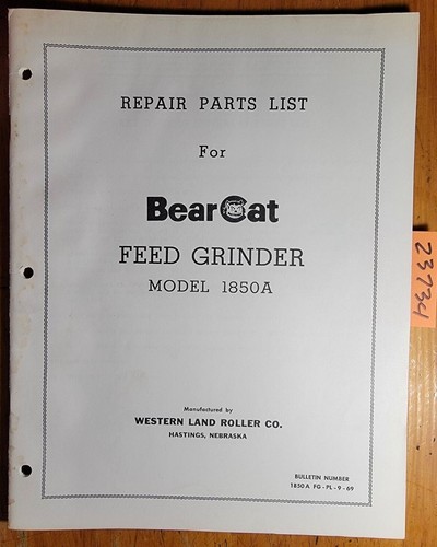 Bearcat 1850a feed grinder - bearcat,