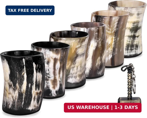 Drinking horn cup set - set, of