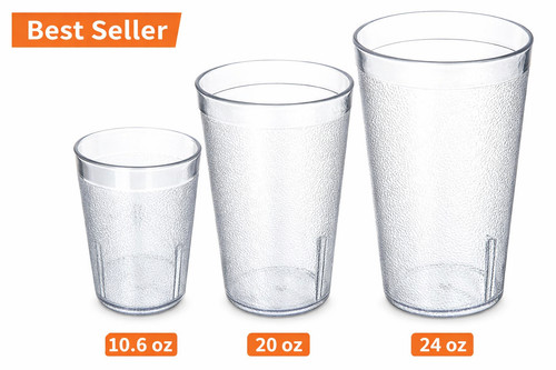 Clear plastic glasses - plastic,