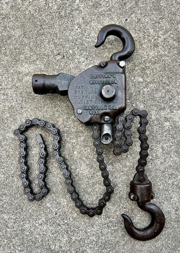 Antique coffing hoist jack - antique,