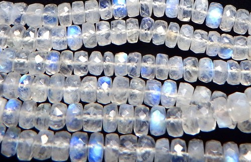 Rainbow moonstone faceted - moonstone,