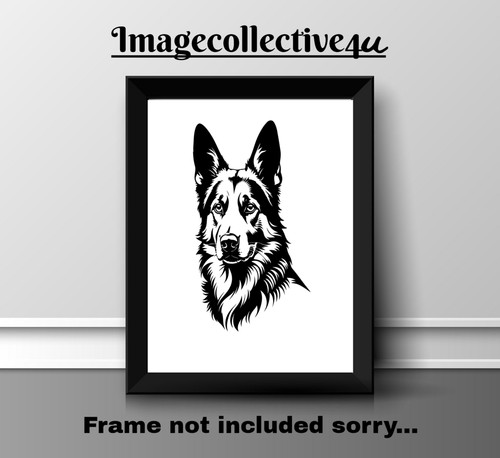 German sheperd dog pet a4 - german,