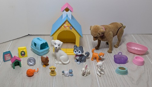 Barbie doll animals dog house - barbie,