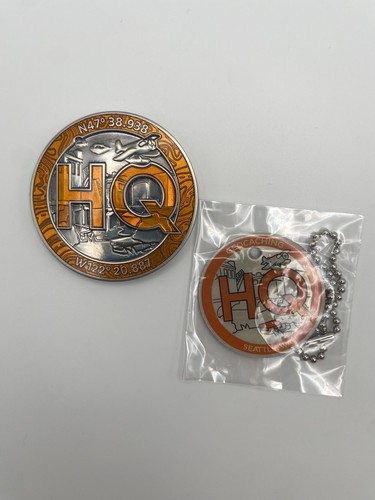 Geocaching coin with - hq,