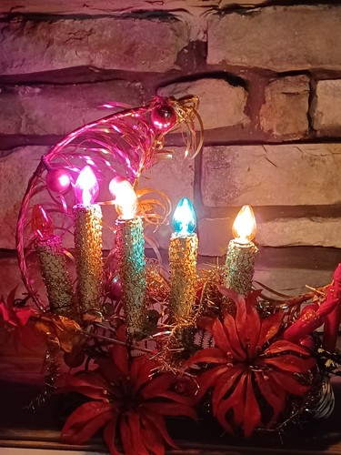 Vintage christmas candle - christmas,