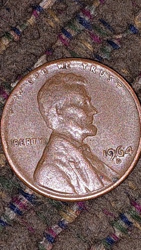 1964 lincoln penny - 1964, d