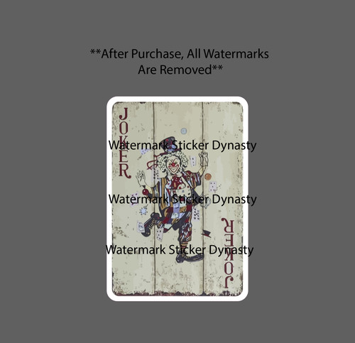 Joker card sticker - card,