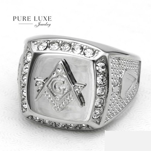 Men stainless steel masonic - men's,