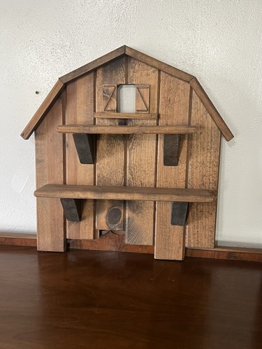 Vtg handcrafted wood barn - handcrafted,