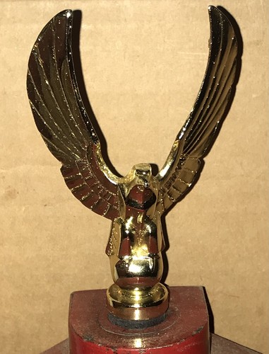 Brass tone metal eagle finial - metal,