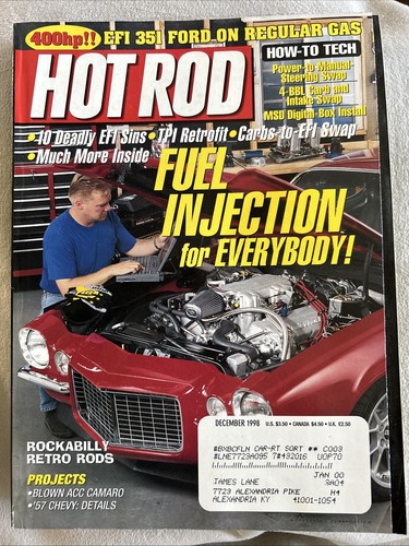 Hot rod magazine december - december, 1998
