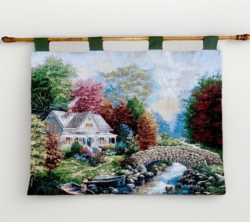 Cottage landscape tapestry - landscape,