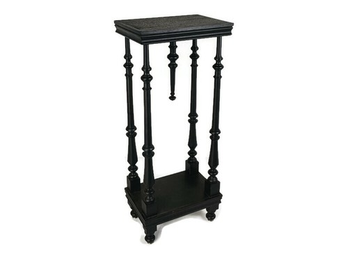 Black lacquered wood wooden - black,