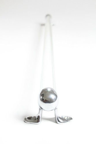 Antique glass towel bar - glass, rod