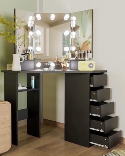 Makeup vanity desk set led - desk,