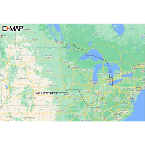 Map lakes north central - us,