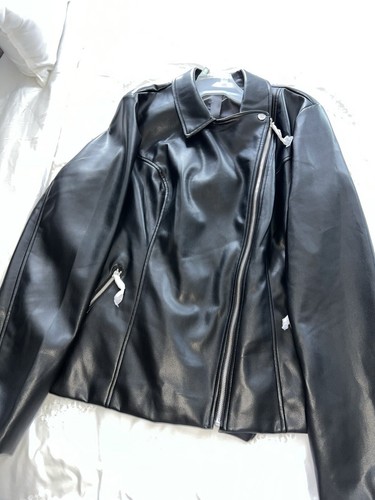 Faux leather biker jacker nwt - faux,