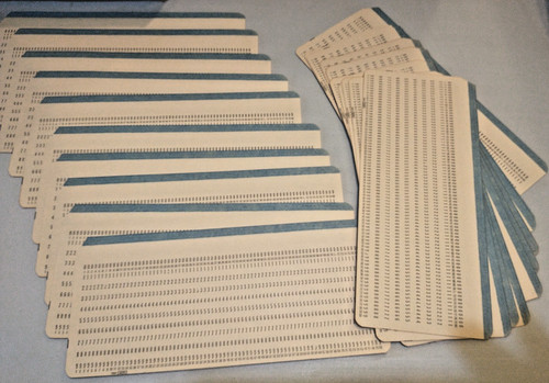 Ibm 5081 punch cards - ibm, blue