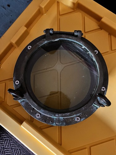 Antique bronze porthole - antique,
